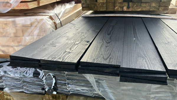 Feather Edge Fence Boards Black