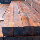 8ft Green Treated Square Top Wooden Fence Post  2400mm x 100mm x 100mm (4"x4")