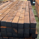 8ft Green Treated Square Top Wooden Fence Post 2400mm x 75mm x 75mm (3"x3")